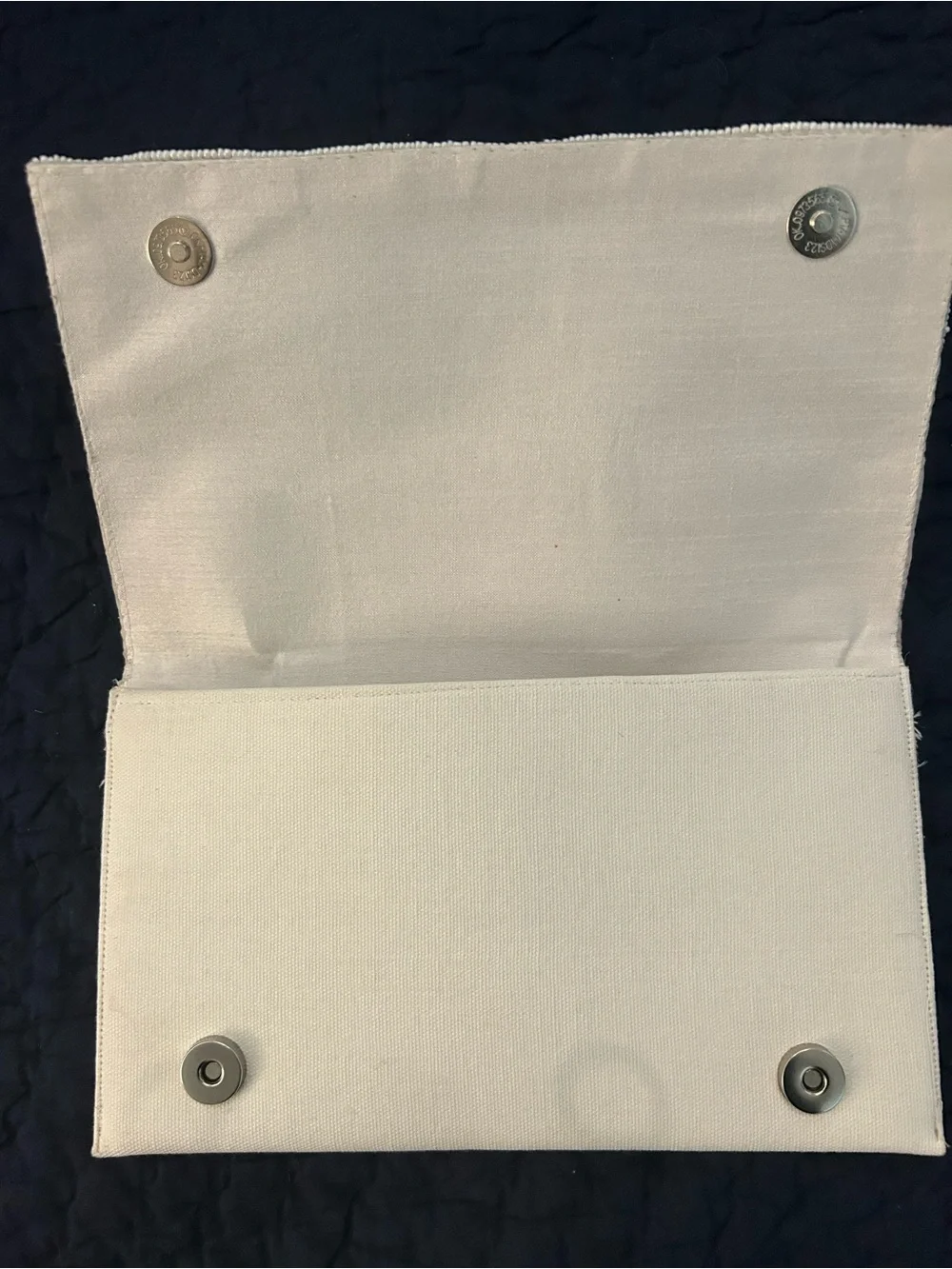 Island-Inspired White Beaded Clutch with Blue & Green Accents, Bernuda